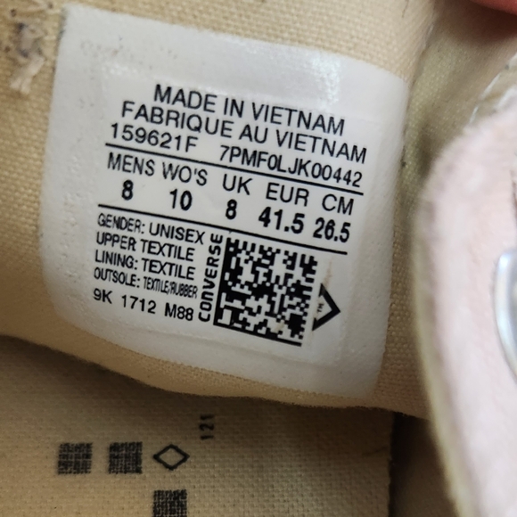 Converse All Star Light Pink All Star Sneakers Men's 8, Women's 10  NWOT - Picture 3 of 12